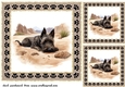 3 Desert Scottish terrier card fronts/toppers 11