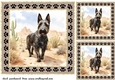 3 Desert Scottish terrier card fronts/toppers 14