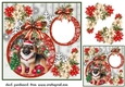 Snowflake Christmas pup card front 2