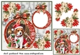 Snowflake Christmas pup card front 4