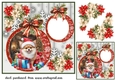 Snowflake Christmas pup card front 8