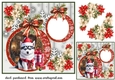 Snowflake Christmas pup card front 9