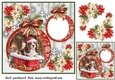 Snowflake Christmas pup card front 15
