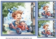 3 Kids n cars card fronts/toppers 1