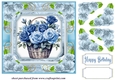 Blue rose basket card front 1