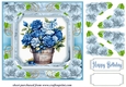 Blue rose basket card front 5