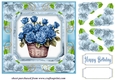 Blue rose basket card front 6