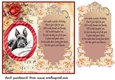 Scottish terrier red rose and music card front 1