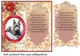 Scottish terrier red rose and music card front 2