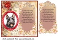 Scottish terrier red rose and music card front 5