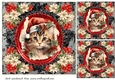 3 Christmas cat card fronts/toppers 2