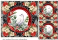 3 Christmas dove card fronts/toppers