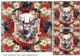 3 Christmas stag card fronts/toppers n1