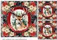 3 Christmas stag card fronts/toppers n3