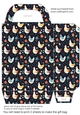 Folk art chickens gift bag 3