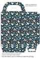 Folk art chickens gift bag 6