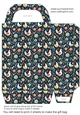 Folk art chickens gift bag 7
