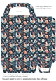 Folk art chickens gift bag 8