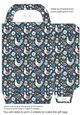 Folk art chickens gift bag 9