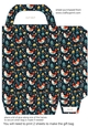 Folk art chickens gift bag 10
