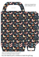 Folk art chickens gift bag 11
