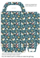 Folk art chickens gift bag 12