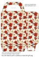 Red poinsettia gift bag n3