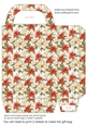 Red poinsettia gift bag n12