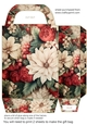 Vintage Christmas flowers gift bag 1