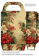 Vintage Christmas flowers gift bag 2