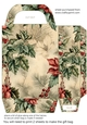 Vintage Christmas flowers gift bag 3