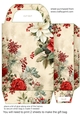 Vintage Christmas flowers gift bag 4