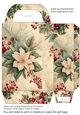 Vintage Christmas flowers gift bag 6