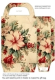 Vintage Christmas flowers gift bag 8