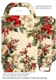 Vintage Christmas flowers gift bag 11