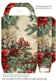 Vintage Christmas flowers gift bag 12