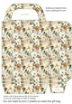 White poinsettia gift bag 2