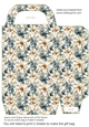 White poinsettia gift bag 3