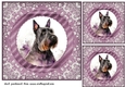 3 Purple and silver Scottish terrier card fronts/toppers 3