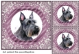 3 Purple and silver Scottish terrier card fronts/toppers 4
