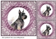 3 Purple and silver Scottish terrier card fronts/toppers 6