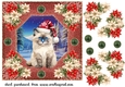 Christmas cat card front 7