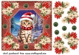 Christmas cat card front 9