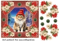 Christmas cat card front 11
