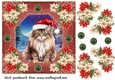 Christmas cat card front 12