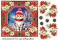 Christmas cat card front 13