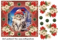 Christmas cat card front 16