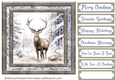 Framed Christmas stag card front 1