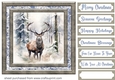 Framed Christmas stag card front 3