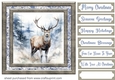 Framed Christmas stag card front 5